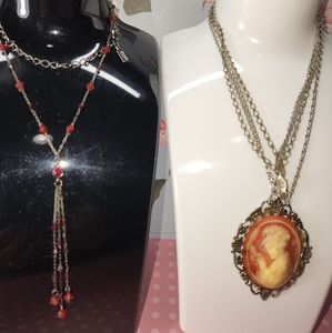 #1610, VINTAGE SET SIGNED 1928, 2 BEAUTIFUL NECKLACE